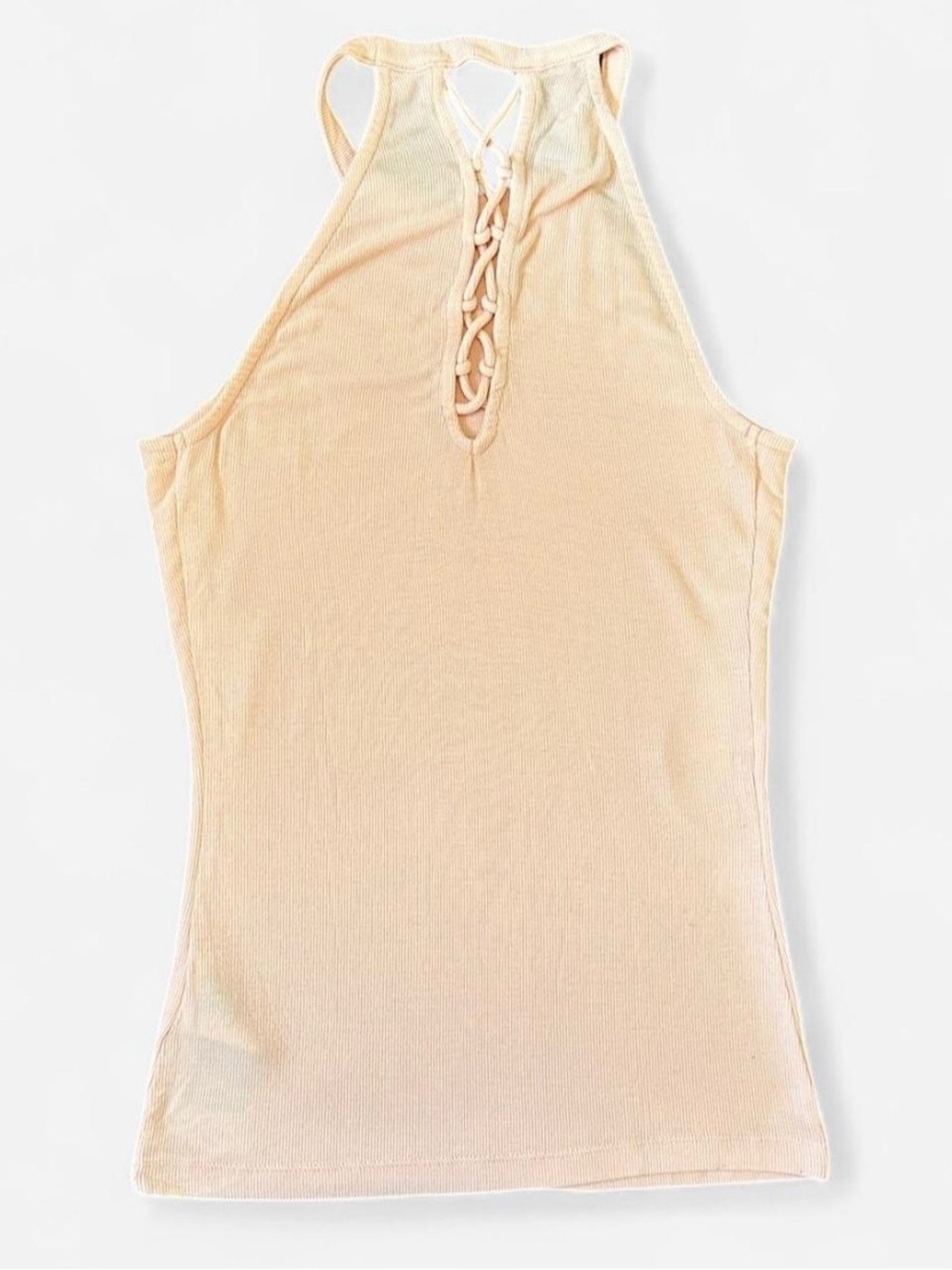 Guess Light Pink Ribbed Halter Tank - Picture 4 of 8
